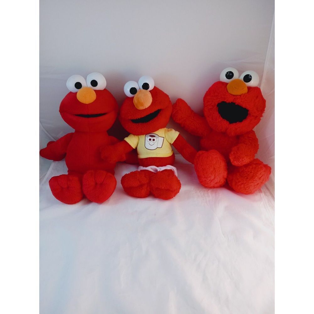 Potty Time Elmo 12-Inch Plush Stuffed Animal Sounds & 2 More‎ Elmo's - Lot
